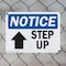 Signmission Step Up (Up Arrow), 14 in W x Rectangle, Plastic OS-2PACK-NS-P-1014-L-18459 - alternate 7